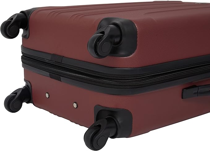 Travelers Club Chicago Hardside Expandable Spinner Luggage, Apple Butter, 3 Piece Set
