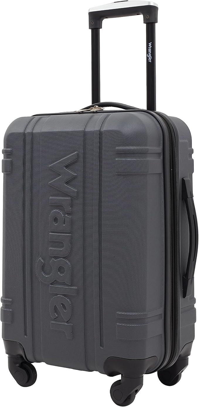 Wrangler Astral Hardside Luggage, Dark Shadow, 22-Inch Carry-On