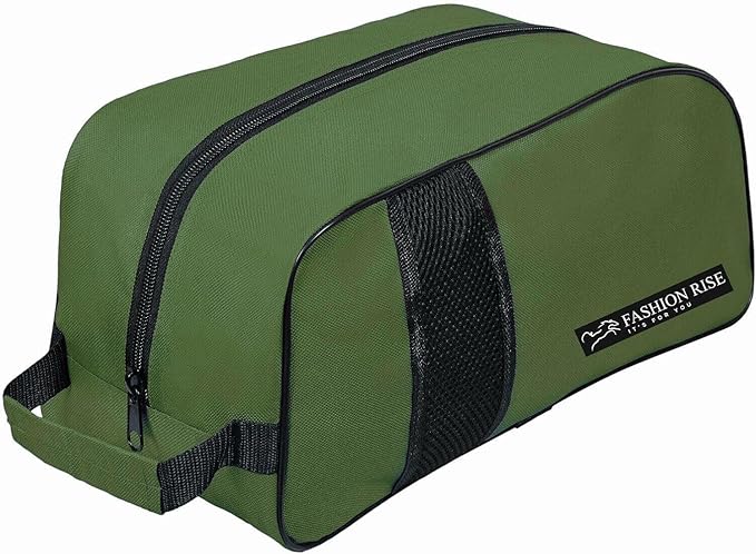 Waterproof Sports Boot/Shoe/Travel Bag for Football Cricket Rugby Golf Toiletry Gym for Boy/Girl Men/Women (Olive Green)