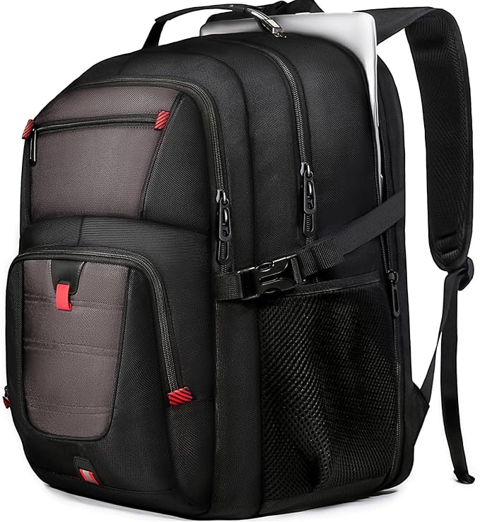 Business Laptop Backpack with LifetimeWarranty, 17.3 Inch Extra Large TSA Approved Travel Rucksack for Men Women, Big Airline Approved Work Computer Pack for Office Trips,Grey