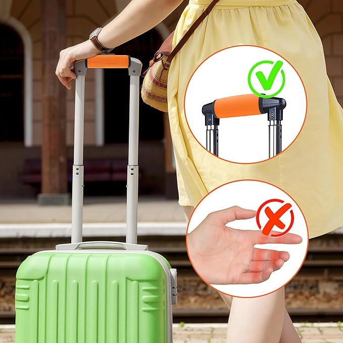 Luggage Handle Wrap 5 Pack, Luggage Tags |Handle Wraps|Handle Covers for Suitcase/Beach Bag/Backpacks, Bright Suitcase Identifiers Travel Accessories for Airplane (Assorted Colors)