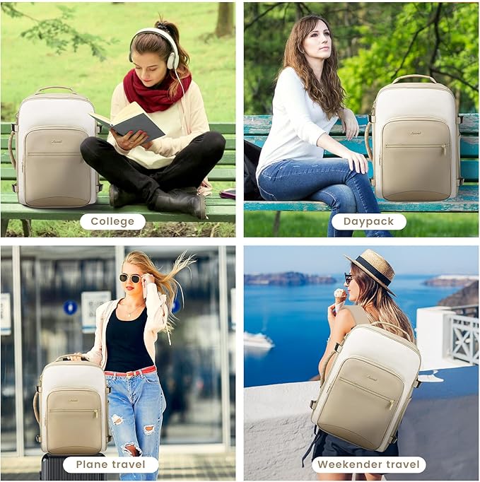 LOVEVOOK 50L Travel Backpack for Women & Men, Airline Approved Carry On Luggage with 3 Packing Cubes, TSA Overnight Bags, Waterproof Personal Item Bag, Weekender Essentials Backpacks fits 17" Laptop