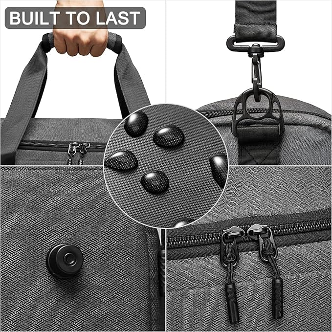 Gym Bag for Men Women, Sports Duffle Bags with Wet Pocket & Shoes Compartment, Water Resistant Overnight Duffel Bag