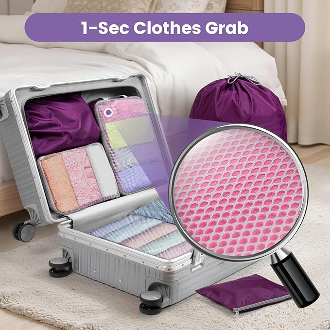 Cambond Compression Packing Cubes for Travel - Lightweight Expandable Travel Bags Luggage Organizers Travel Essentials Compression Cubes for Travel Space Saver for Carry on Suitcases Organizer