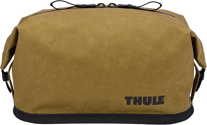 Thule Aion Toiletry Bag - Water-resistant bag for toiletries, makeup & shaving essentials - Removable liquids bag included - Easy to clean - Snap loop for easy hang - Waxed, PFC-free fabric