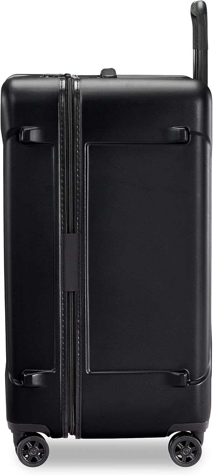 Briggs & Riley 28" Medium Trunk Spinner - Checked Luggage for Travel, Suitcases with Wheels, Hardside Rolling Bag for Men & Women, Self-Repairing Zipper - Torq Collection, Stealth Black
