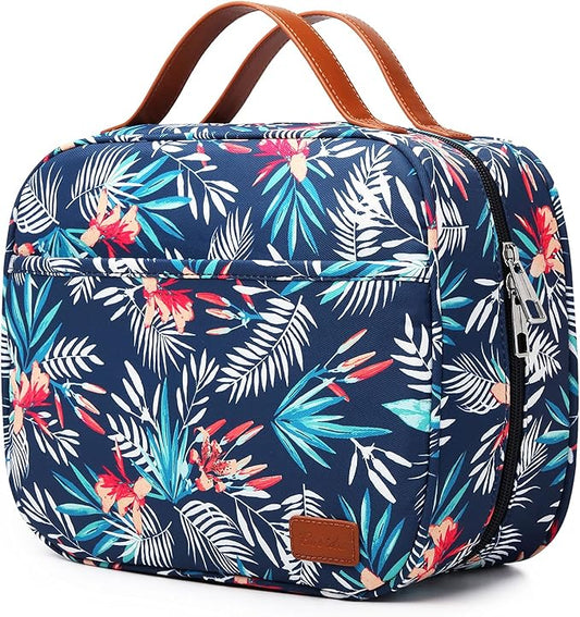 Bosidu Hanging Travel Toiletry Bag,Large Capacity Cosmetic Travel Toiletry Organizer for Women with 4 Compartments & 1 Sturdy Hook,Perfect for Travel/Daily Use/Christmas