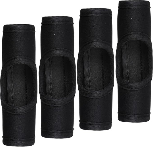 4 Pcs Suitcase Handles Wraps, Black Luggage Handle Covers, Soft Luggage Handle Wraps for Suitcase, Open-Top Bag Handles Wrap, Trolley Case(Black)