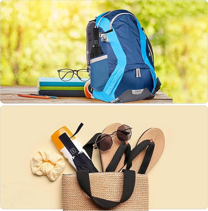Bluinzi 46 Inch Compact Umbrellas for Rain - Travel Small Umbrella - Automatic Folding Umbrella - Windproof Portable Umbrella, Double 10-rib