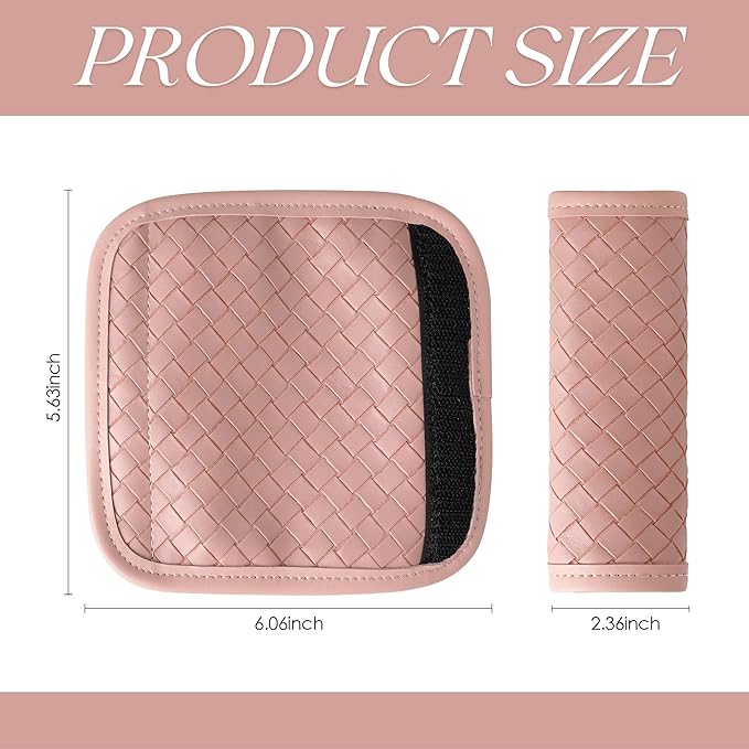 Luggage Handle Wraps -Suitcase Handle Wraps Travel Bag Handle Covers Suitcase Identifier Luggage Makers Covers(3Pcs-Pale Pink)