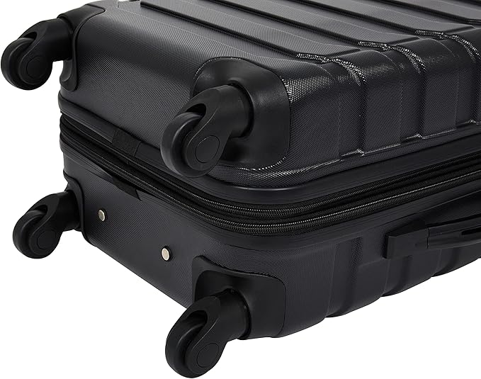 Wrangler 4 Piece Miami Luggage and Packing Cubes Set, Black