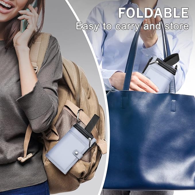 Luggage Cup Holder Travel Drink Bag for Suitcase Portable Foldable Luggage Drink Caddy with Handle, Fits Roll on Suitcase Handle, Gifts for Flight Attendants Creative Travel Accessories (Gray)