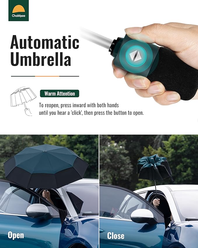 Travel Compact Umbrella Windproof - Portable Automatic for Rain, Folding Umbrella for Men and Women, Portable 210T Fabric