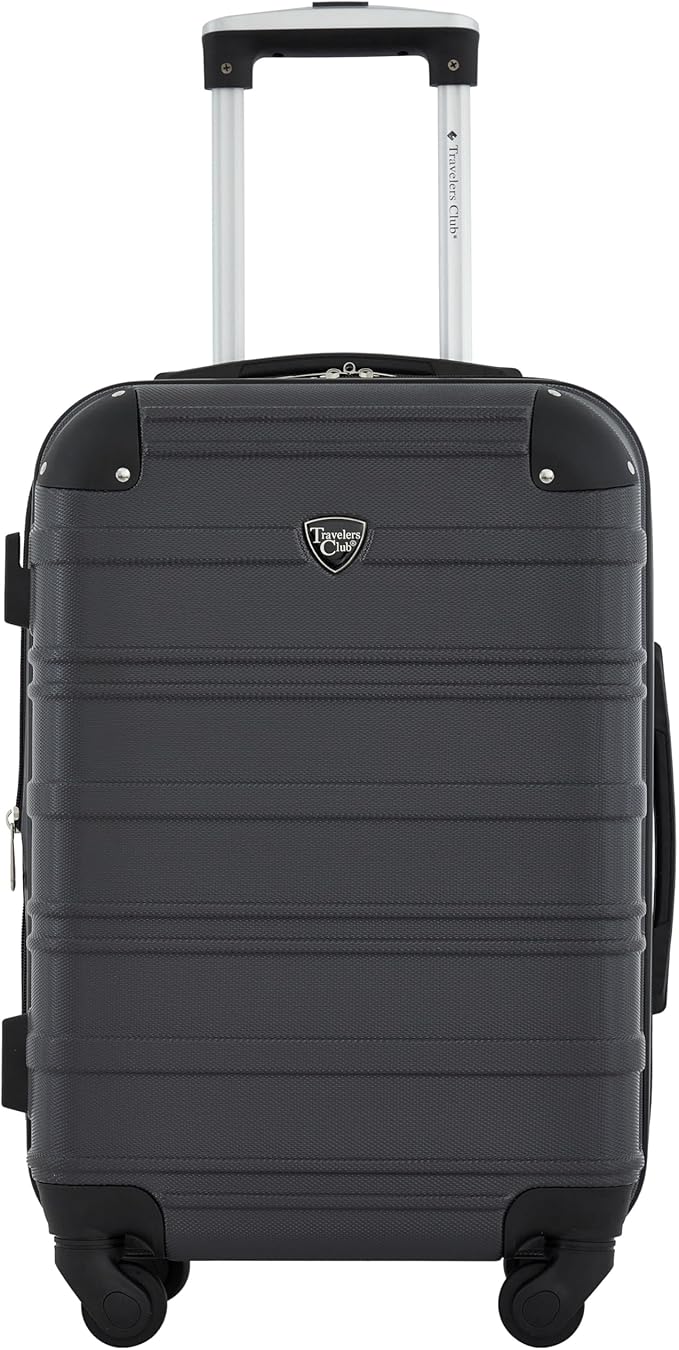 Travelers Club Phoenix Luggage, Blackened Pearl, 22-Inch Carry-On