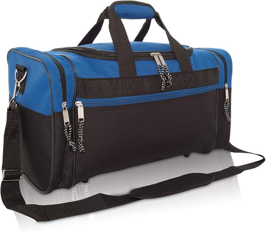 DALIX 17" Blank Duffle Bag Duffel Bag Travel Size Sports Durable Gym Bag
