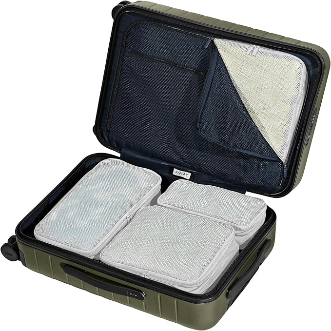 Away Insider Packing Cubes Set of 4 – Lightweight Travel Organizers for Luggage, Suitcases & Carry-On Bags, Cloud Gray