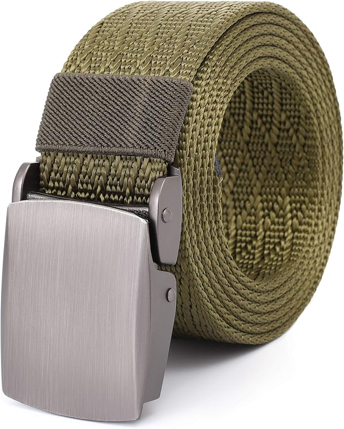 Mile High Life Nylon Web Belt Outdoor Military Belt With TSA Safe Plastic Buckle Belt