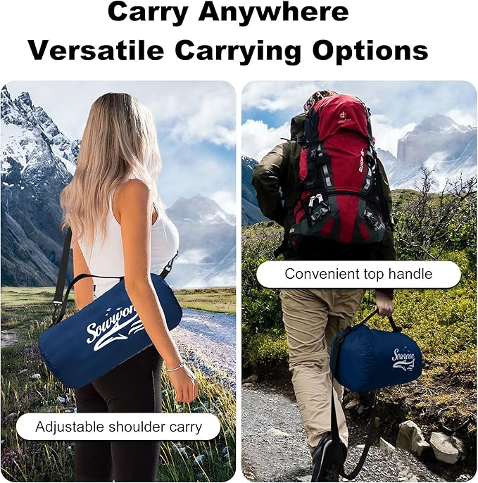 Waterproof Outdoor Blanket 82”X 55” Packable, Stadium Blankets for Camping with Quilted Fleece Lining, Large Windproof Emergency Throw for Garss Picnic Hiking Road Trip, Machine Washable, Navy 300GSM