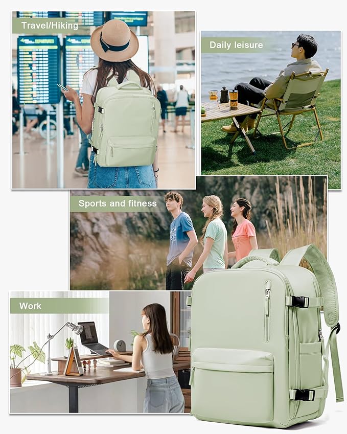 WONHOX Large Travel Backpack Carry on Flight Approved Laptop Work Business Backpack for Women Men Mochila de Viaje