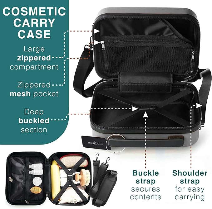 Luggage Sets 3 Piece, 20 Inch Carry on Luggage and 28 Inch Suitcases with Wheels Spinner, Durable Hard Shell Suitcase Set, Expandable Travel Suitcase, Grey