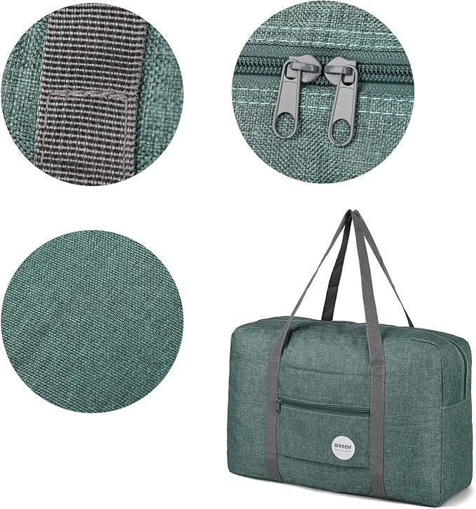 WANDF For Spirit Airlines Personal Item Bag 18x14x8 Travel Duffel Bag Underseat Foldable Carry-on Luggage for Women