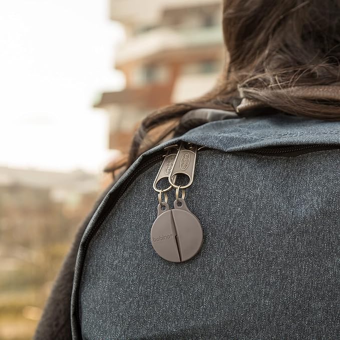 Bobino Zipper Clip | Anti Theft Purse & Backpack Lock | Anti Pickpocket | Travel Essentials | Purse and Backpack Safety | Travel Safety | 2 Pack Slate