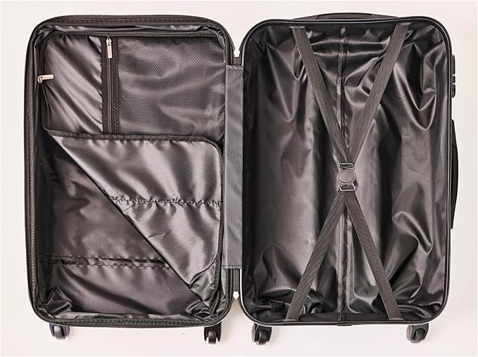 ABS Luggages, Suitcases, Travel on Luggages, Suitcase Spinner Hardshell Lightweight Dark Grey (20inch)