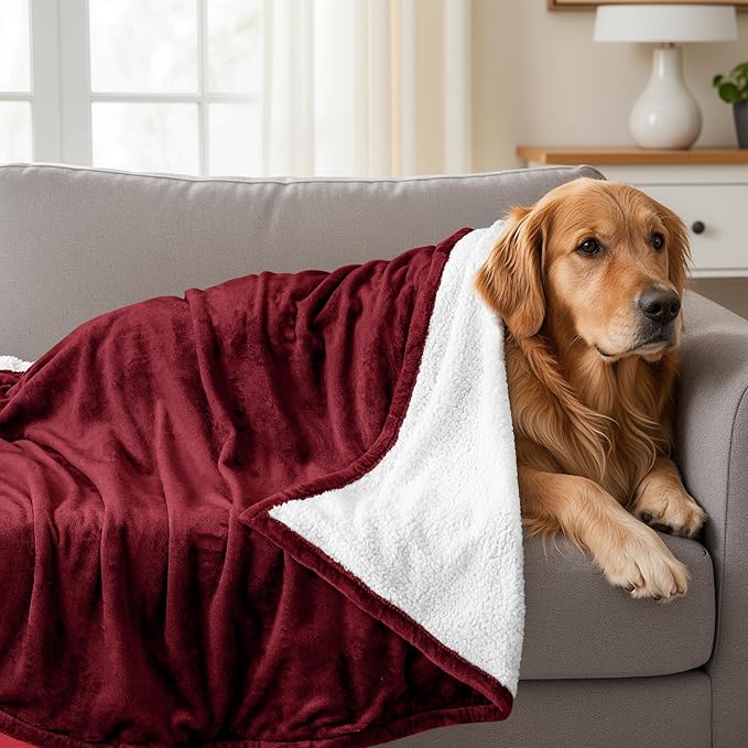 Utopia Bedding Sherpa Blanket King Size (Red, 90x102 Inches) - Soft Lightweight Plush Fleece Reversible Blanket for Bed, Sofa, Couch, Camping and Travel