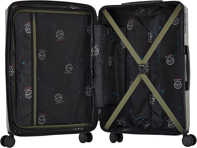 Wrangler ATG Trailway Expandable Hardside Luggage, Winter Moss, 22" Carry-On