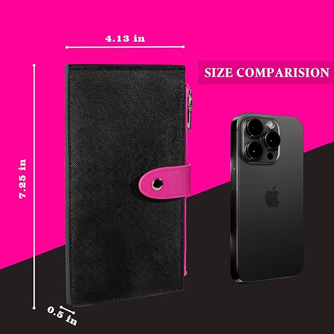 Travelambo RFID Wallet Women Bifold Multi Card Wallet Case with Zipper Pocke Credit Card Holder for Women