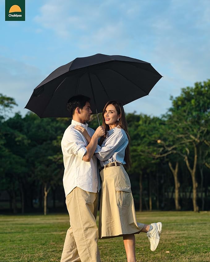 Travel Compact Umbrella Windproof - Portable Automatic Umbrellas for Rain, Inverted Folding Umbrella for Men and Women