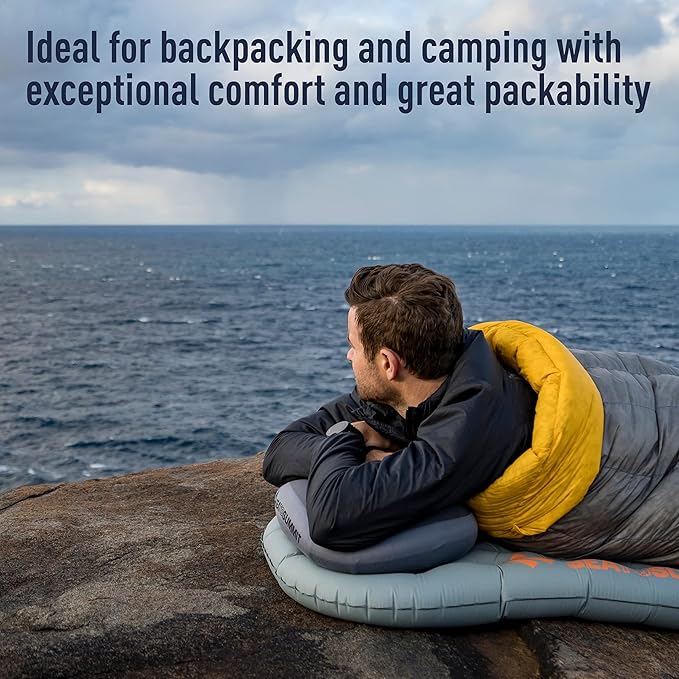 Sea to Summit Aeros Premium Inflatable Travel Pillow, Regular, Navy Blue