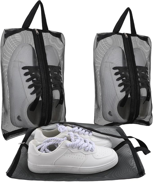 2 Pack Shoe Travel Bag Travel Shoe Bags for Storage Reusable Shoe Bags for Travel with Zipper Travel Essentials Women for and Men Shoe Bag for Gym Sport