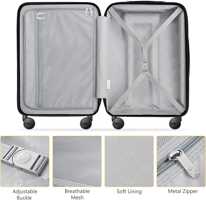 28 Inch Expandable Luggage with Wheels Checked Bag Luggage Hard Shell PC Suitcases Lightweight Travel Checked Luggage Large Suitcase with Lock for Woman Men Travel