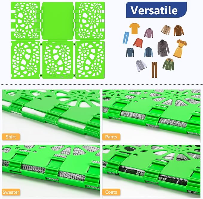 BoxLegend T Shirt Folder V2 Clothes Folding Board laundry folder Durable Plastic to Fold Clothes Green