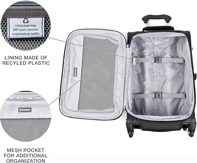 Travelpro Maxlite 5 Softside Expandable Luggage with 4 Spinner Wheels, Lightweight Suitcase, Men and Women