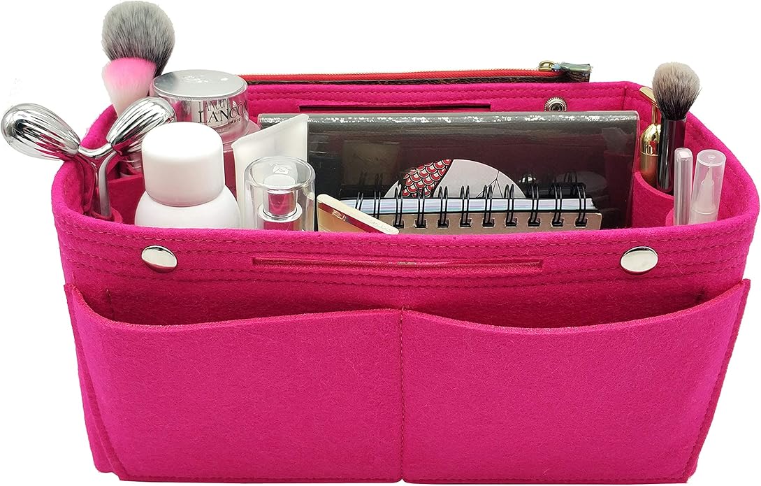 LEXSION Felt Purse Organizer Insert - Multi Pocket Bag in Bag Organizer Shaper