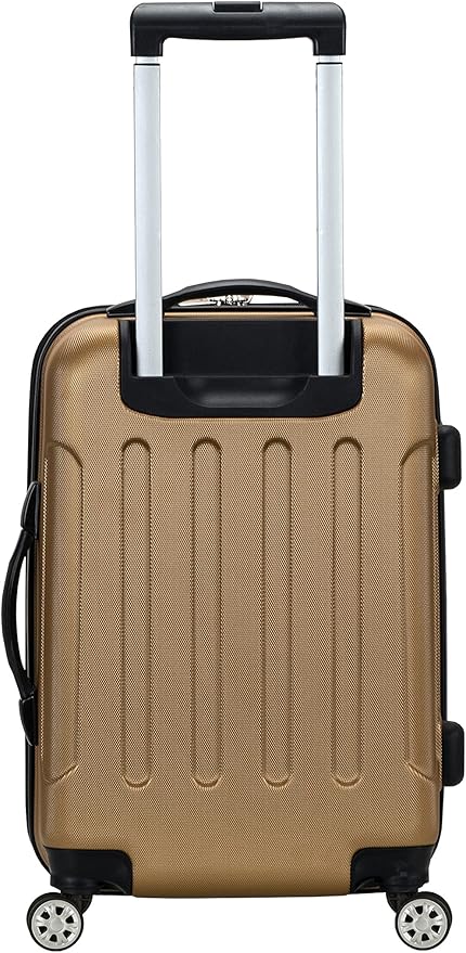 Rockland London Hardside Spinner Wheel Luggage, Gold, 3-Piece Set (20/24/28)