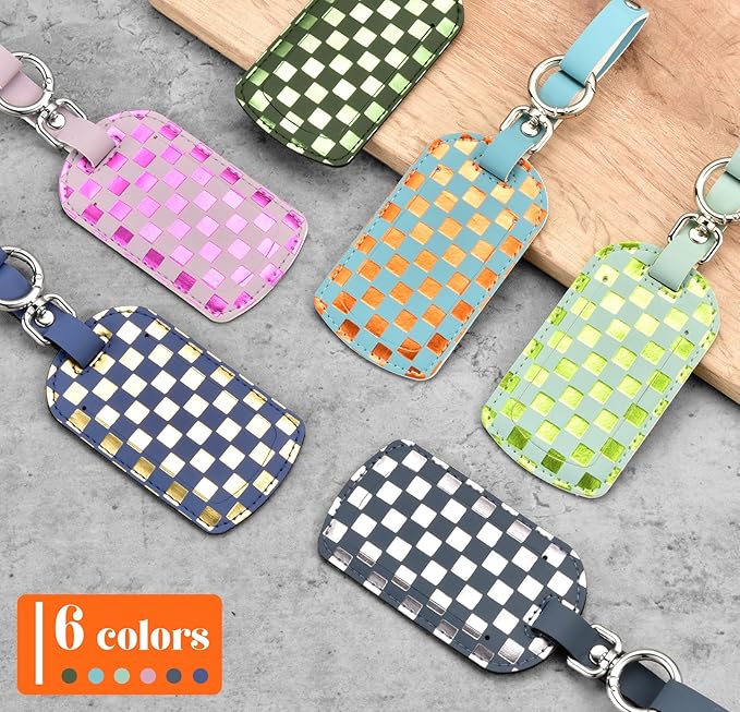 Luggage Tags for Suitcases Travel Accessories: Leather Luggage Tag 3 Pack TSA Approved, Airplane Travel Essentials for Men, Bag Tags for Luggage Long Flight Must Haves Travels Gifts Airport Essentials