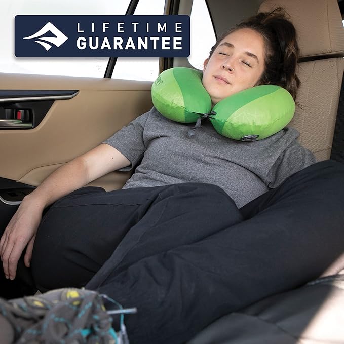 Sea to Summit Aeros Premium Traveller Inflatable Neck Pillow, Lime