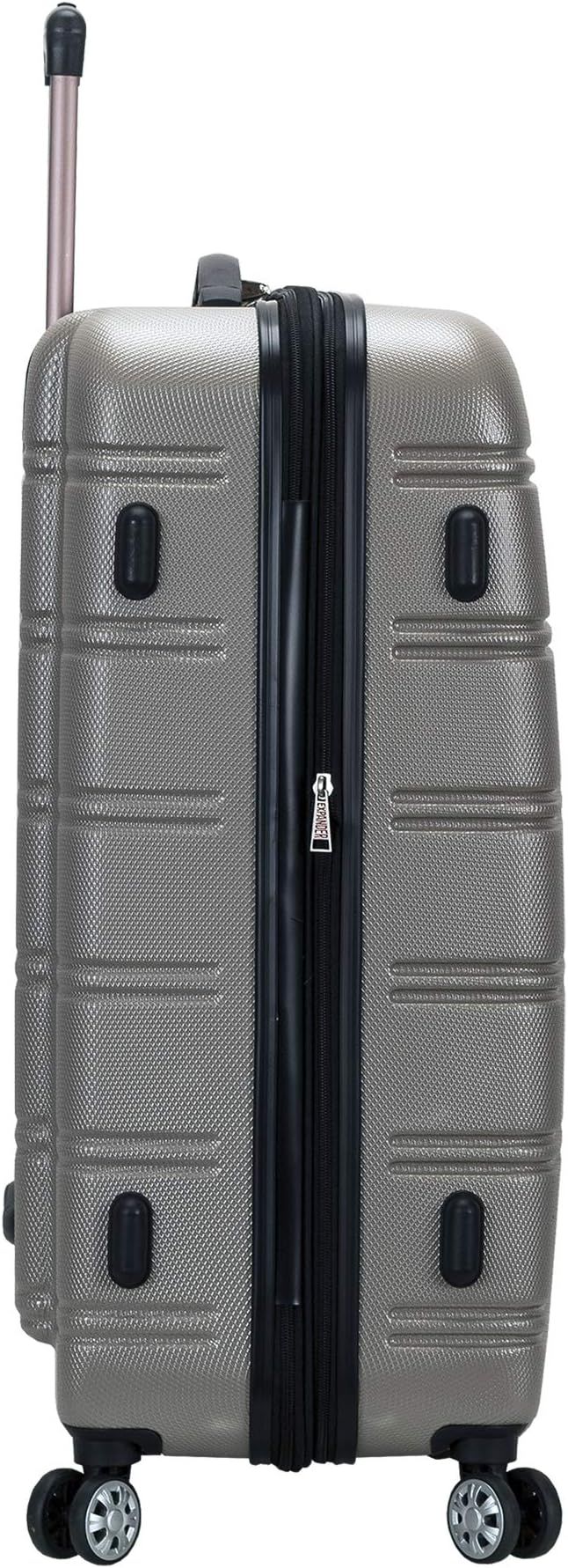 Rockland Melbourne Hardside Expandable Spinner Wheel Luggage, Silver, 3-Piece Set (20/24/28)