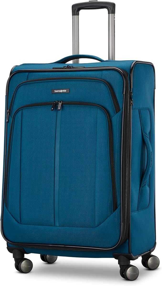 Samsonite Ascella 4 Medium Checked Luggage - Cerulean Blue