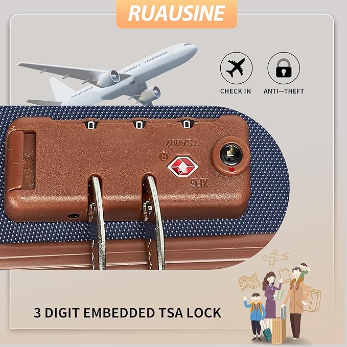 Carry on Luggage Airline Approved, Hardside Carry-on Suitcase with Spinner Wheels, Hard Shell Lightweight Small Travel Luggage with TSA Lock (Blue)