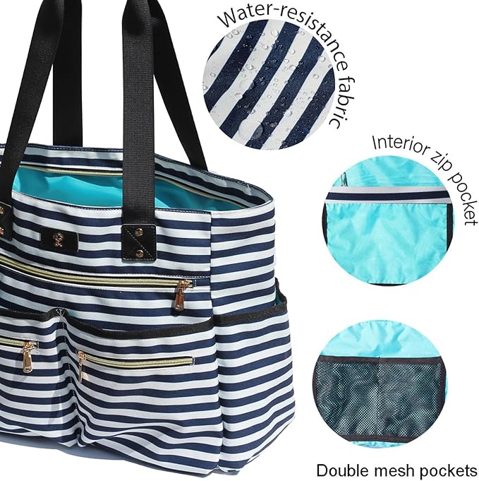 Weekender Bag Carry On Bag Overnight Tote Travel Duffle with 13 Pockets for Travel,Work，Gym,Beach,Teacher,Nurse