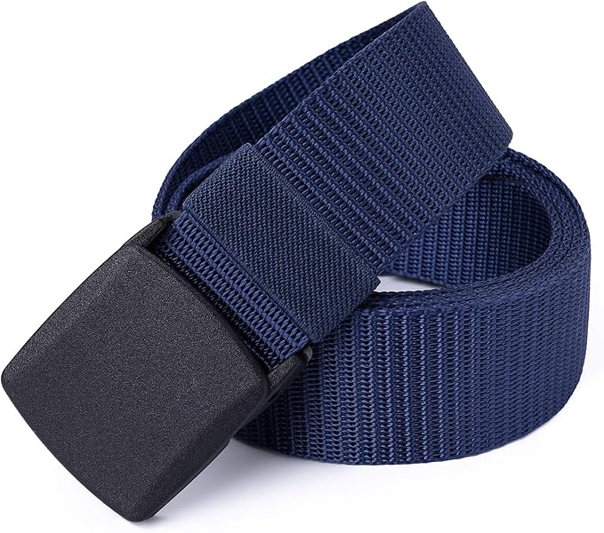 Mile High Life Nylon Web Belt Outdoor Military Belt With TSA Safe Plastic Buckle Belt