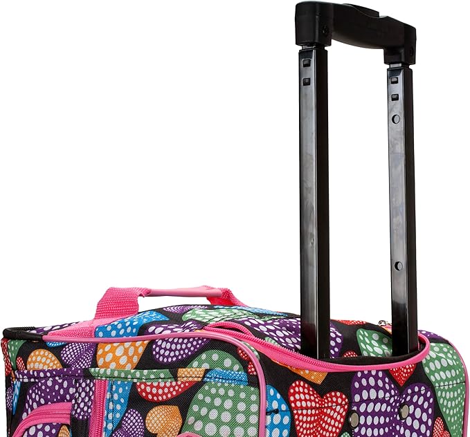 Rockland Rolling Duffel Bag, Black, 22"