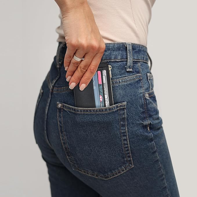 Sodsay Card Case Slim Front Pocket Wallet for Women Credit Card Holder with Keychain | Slim, Front Pocket, Credit Card Holder, with Keychain