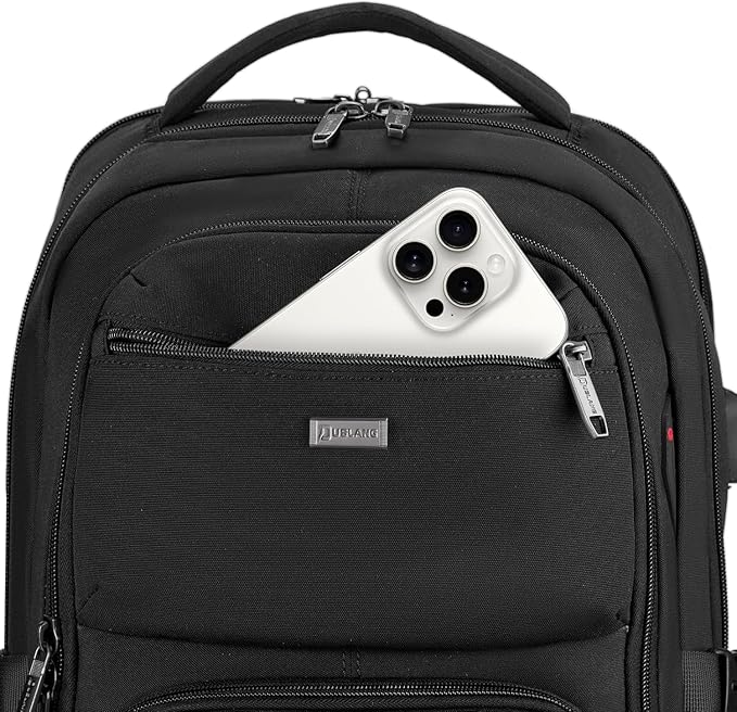 DUSLANG 17 Inch Laptop Backpack for Travel Water Resistant College Backpack for Men Women Laptop Bag with USB Charging Port Tablet Sleeve Bag, Black