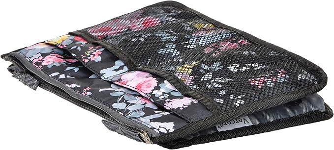 Vercord Purse Organizer Insert for Handbags Bag Organizers Inside Tote Pocketbook Women Nurse Nylon 13 Pockets Peony Flowers Medium