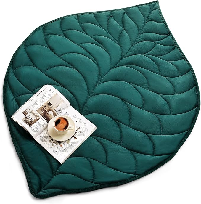 Kaisa Weighted Blanket for Adults (15 lbs,60" x 78"), Soft Heavy Blanket Machine Washable, Queen Size Weighted Blankets with Glass Beads for Couch and Bed, Green